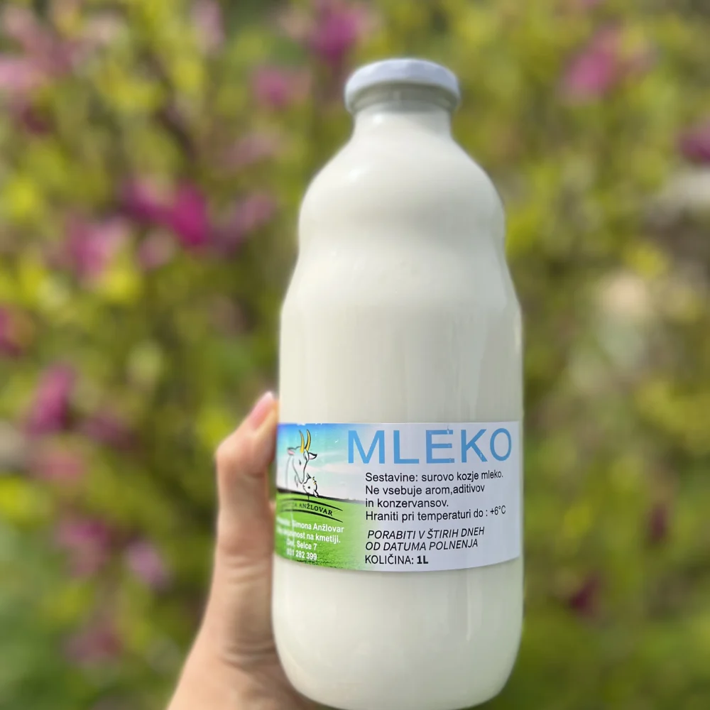 surovo kozje mleko kmetija anžlovar